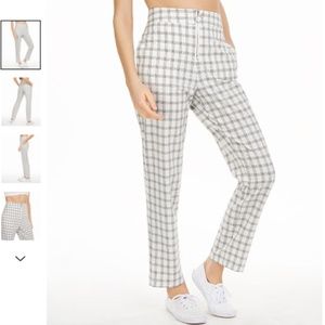 Zip-Up Plaid Pants